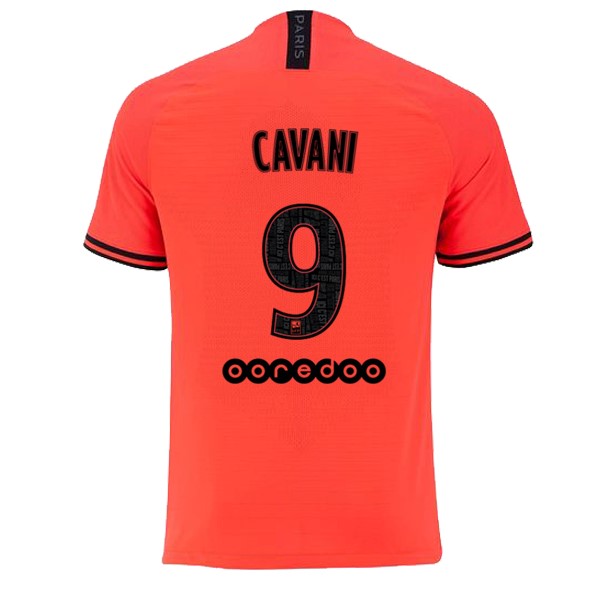 JORDAN Camiseta Paris Saint Germain NO.9 Cavani Replica Segunda Ropa 2019/20 Naranja